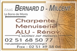 Bernard D. Milcent menuisier, charpentier, aménagement extérieur, Aménagement intérieur, isolation, ébéniste, escalier, terrasse, parquet, Abris de jardin, agrandissement, cuisine, clôture, stores,  bannes, fenêtres, volets LA BARRE-DE-MONTS 85550